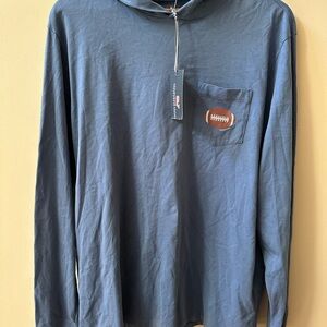 NWT Vineyard Vines Men’s Long Sleeve Graphic Football Hoodie Tee